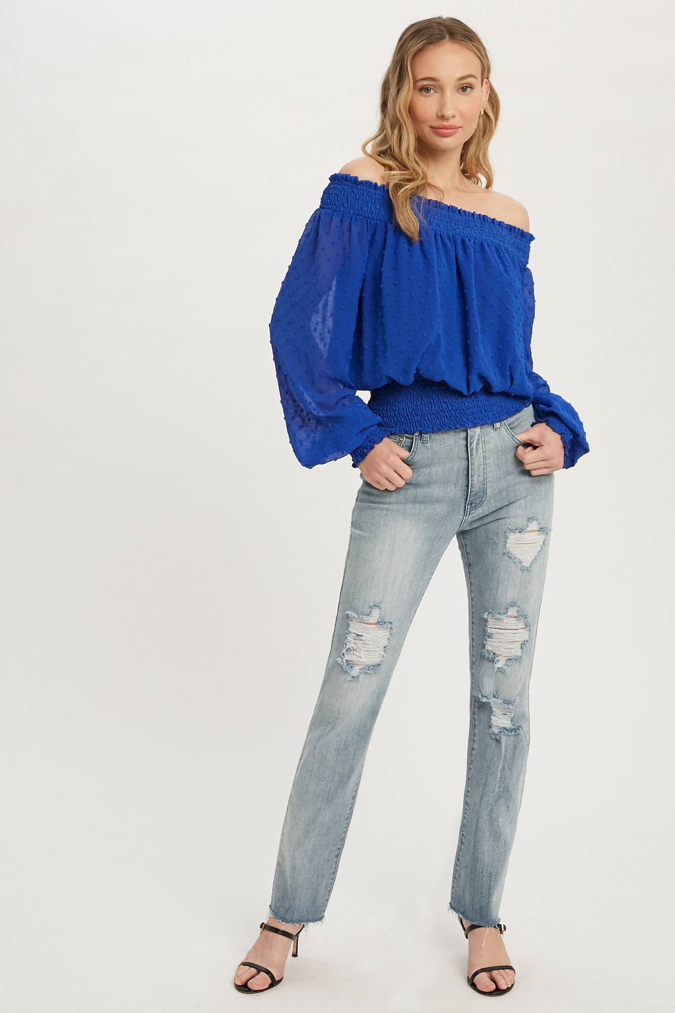 DESTROYED STRAIGHT JEANS