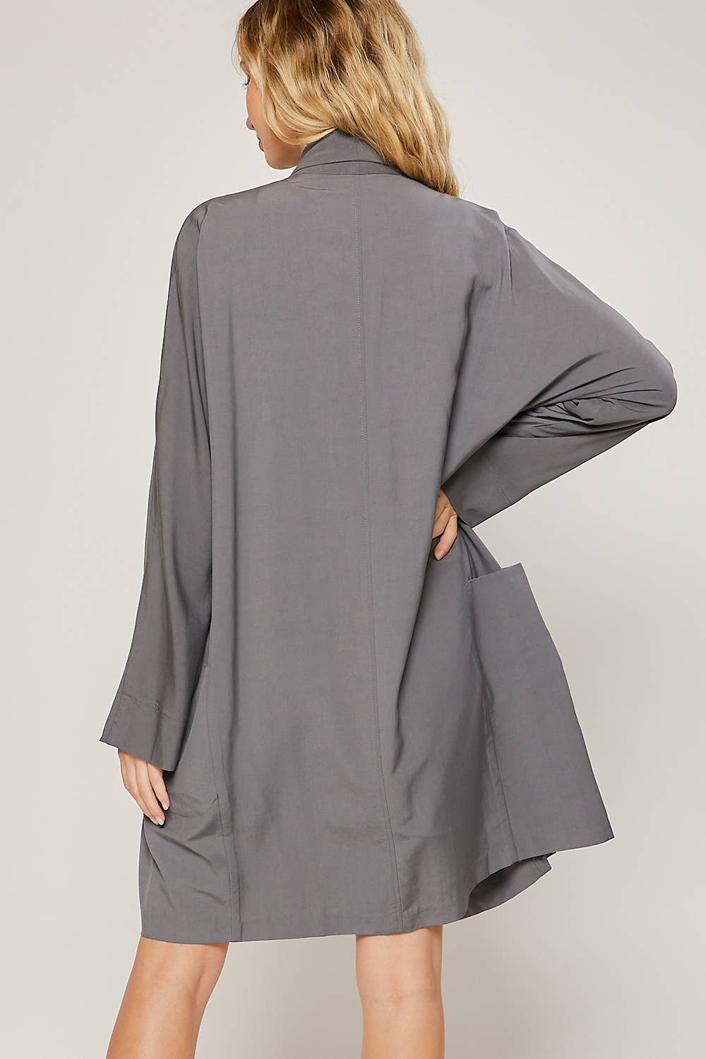 OVERSIZED DRAPE FRONT TRENCH DUSTER