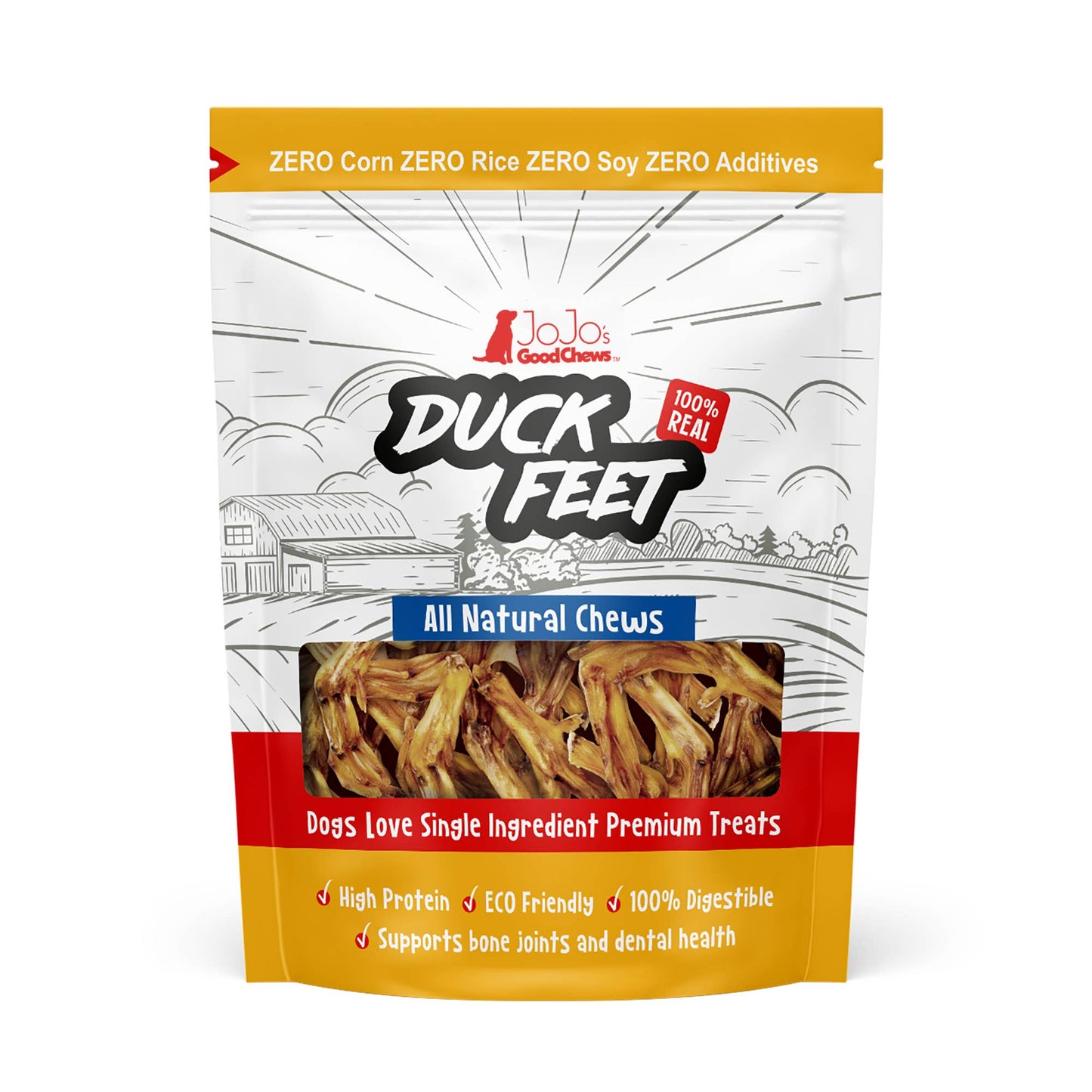 Duck Feet Dog Treats - Single-Ingredient Chews (7-Pack)